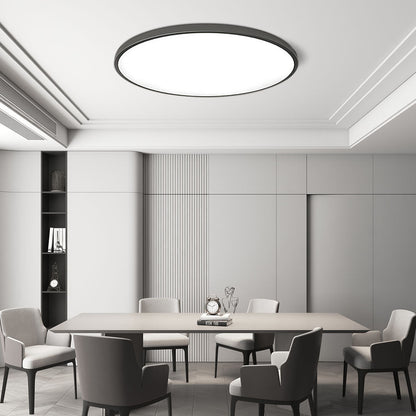 Ronde Plafondlamp Vlak Design LED Acryl Zwart Wit Goud Zilver Moderne Plafondverlichting Energiebesparend Woonkamer Slaapkamer