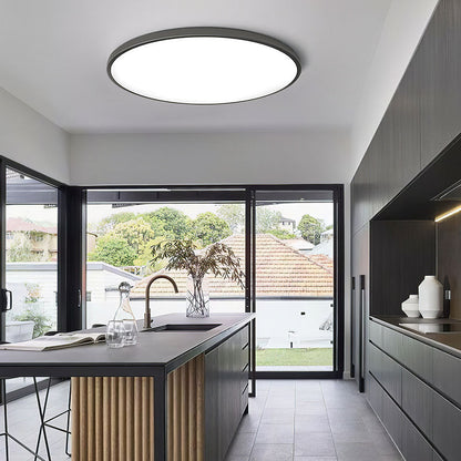 Ronde Plafondlamp Vlak Design LED Acryl Zwart Wit Goud Zilver Moderne Plafondverlichting Energiebesparend Woonkamer Slaapkamer