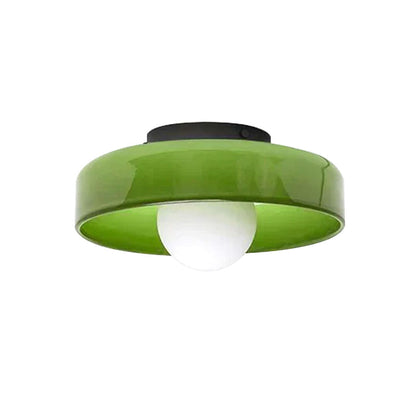 Wandlamp Glas Schijf Mat Wit Groen Geel ∅25 en ∅35 cm G9 Metalen Basis Slaapkamer Hal