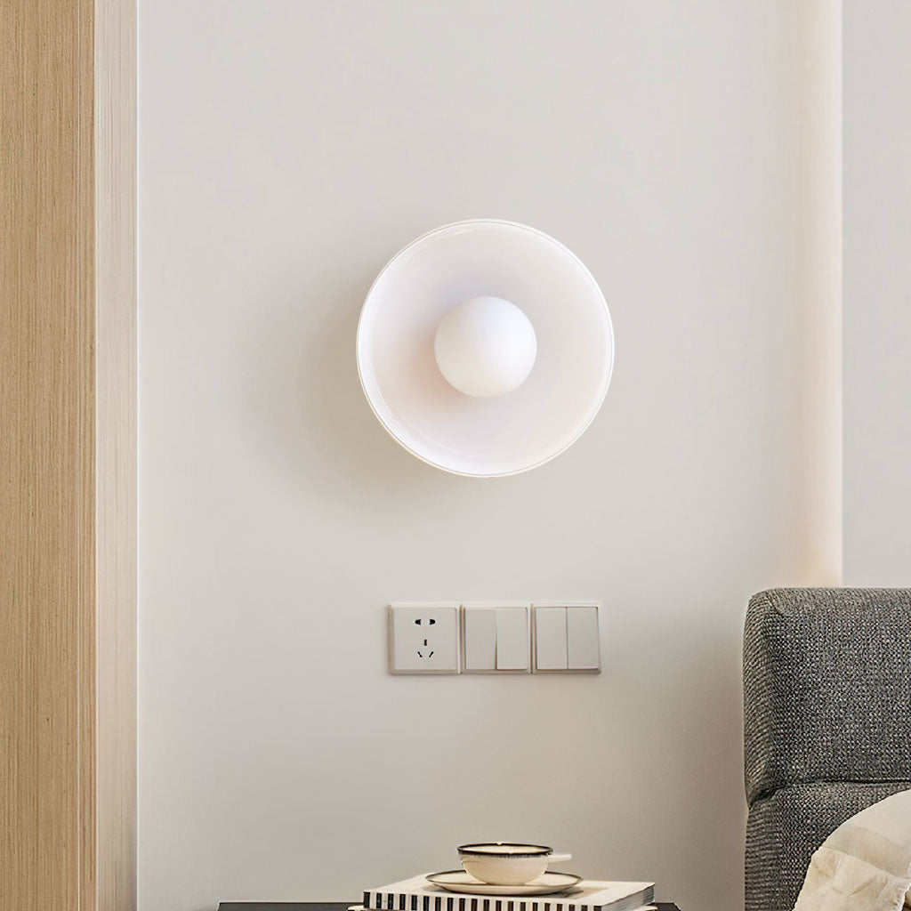 Plafonnière Glas Schijf Mat ∅25 en ∅35 cm Wit Groen Geel G9 Metaal Woonkamer Overloop