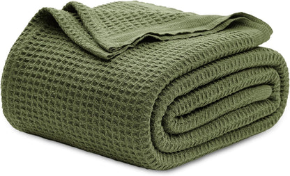 Lichtgewicht Katoenen Wafelplaid Tweepersoonsbed Zacht Ademend Deken Scandinavisch Design 90x90 cm Woonkamer
