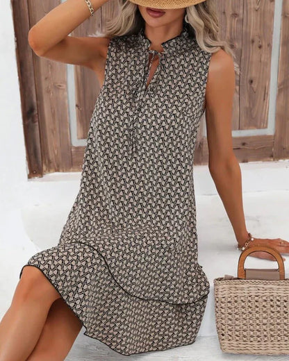 Vrouwelijke Zomerjurk Luchtig en Elegant Mouwloos