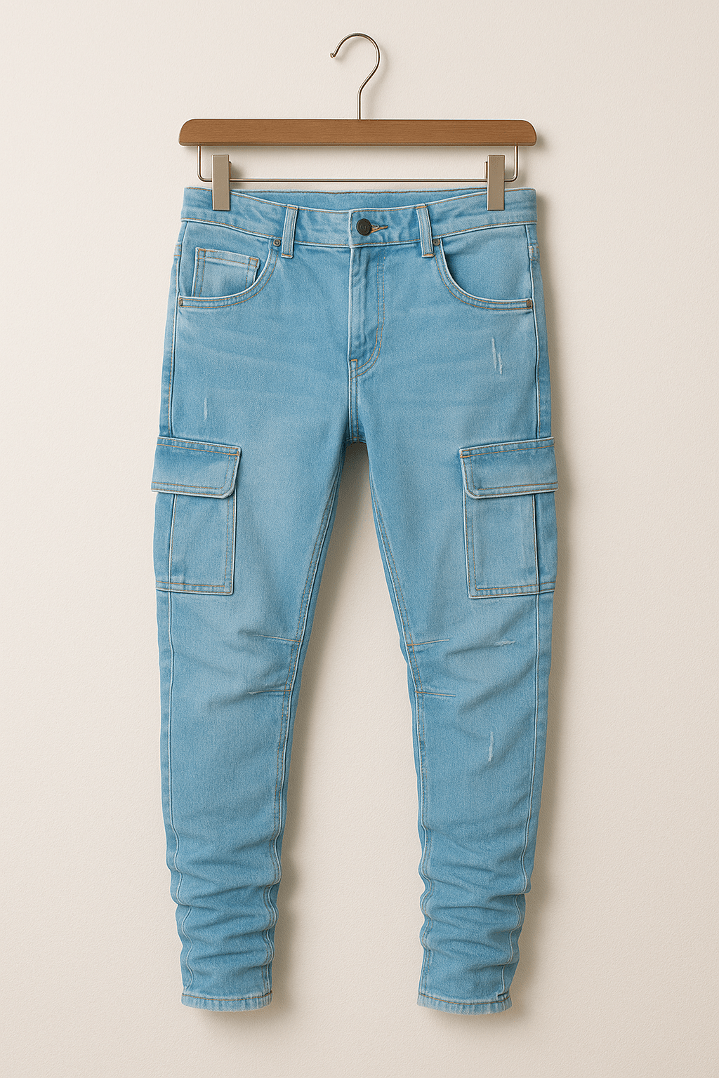 Heren Jeans Cargo Stretch Slim Fit Met Veel Zakken