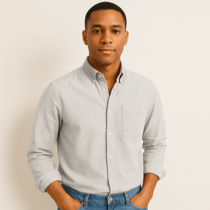 Heren Overhemd Linnen Lange Mouwen Regular Fit