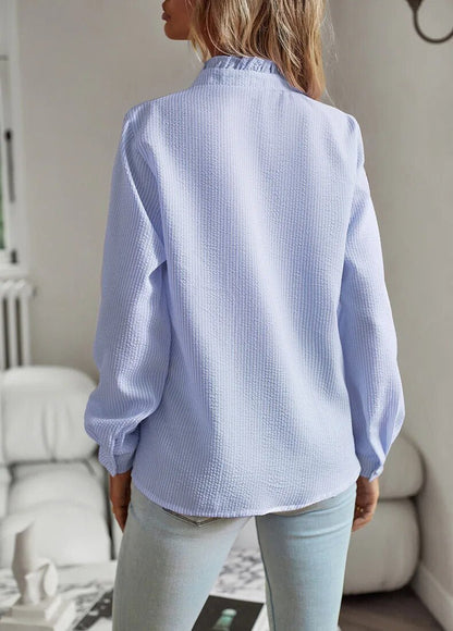 Dames Blouse Lange Mouwen Ruches Zomer Jurk