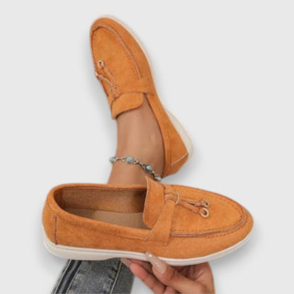 Leren Mocassino's voor Dames met Scamosciato Leer