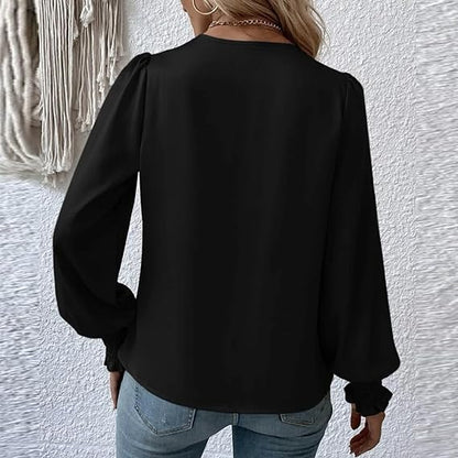 Dames Blouse Lange Mouwen Gerimpeld Klassiek