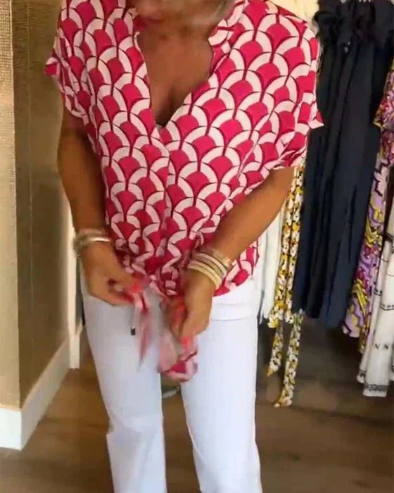 Dames Blouse Luchtige Print Vrouwelijke Zomerstijl