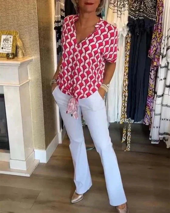 Dames Blouse Luchtige Print Vrouwelijke Zomerstijl