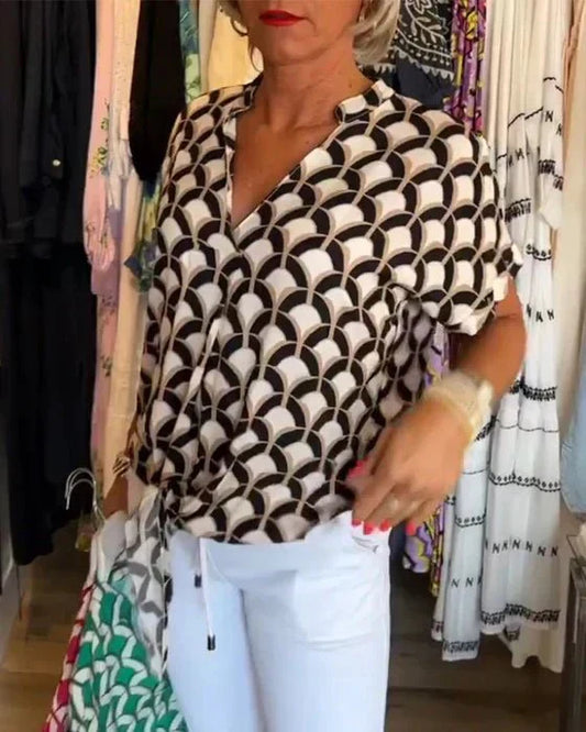 Dames Blouse Luchtige Print Vrouwelijke Stijl - StudioMarella