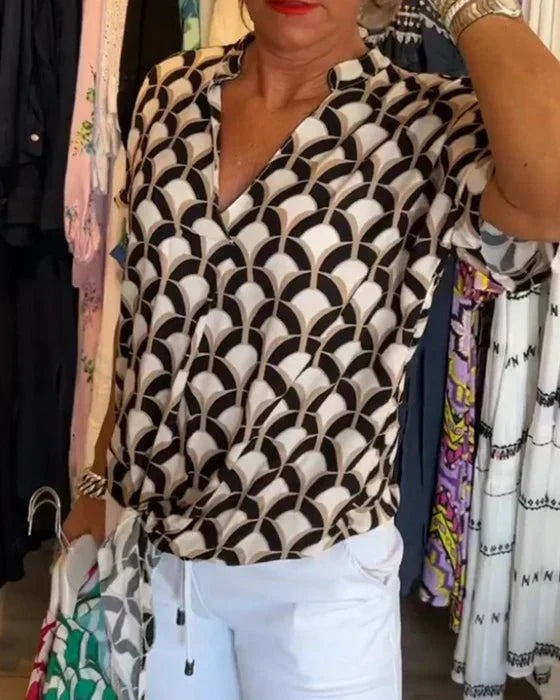Dames Blouse Luchtige Print Vrouwelijke Zomerstijl