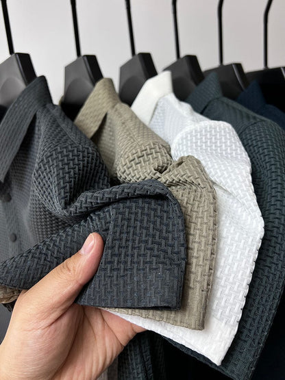 Mannen Polo Shirt Structuur en Comfortabele Pasvorm