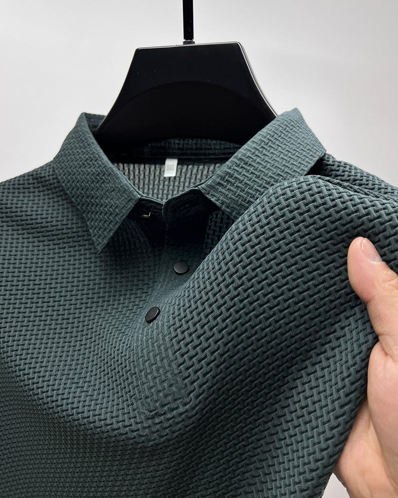 Mannen Polo Shirt Structuur en Comfortabele Pasvorm