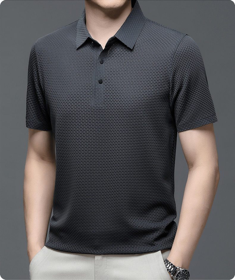 Mannen Polo Shirt Structuur en Comfortabele Pasvorm - StudioMarella
