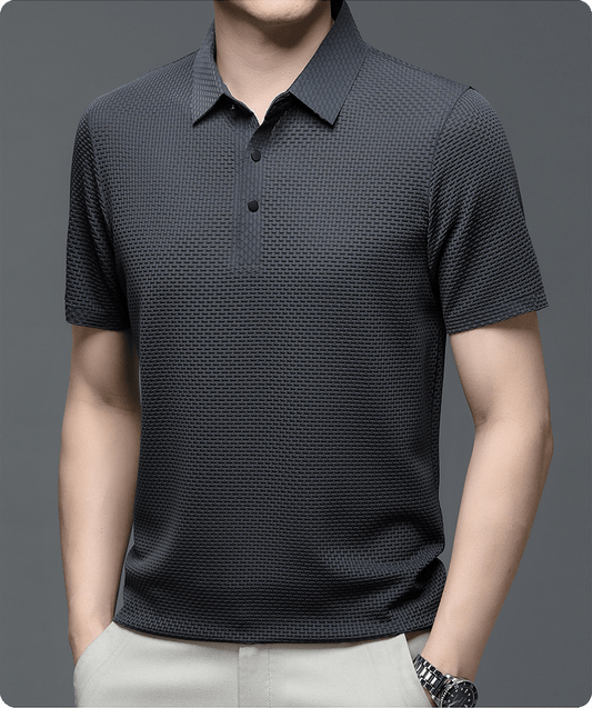 Heren Polo Shirt met Structuur en Comfortabele Pasvorm - StudioMarella