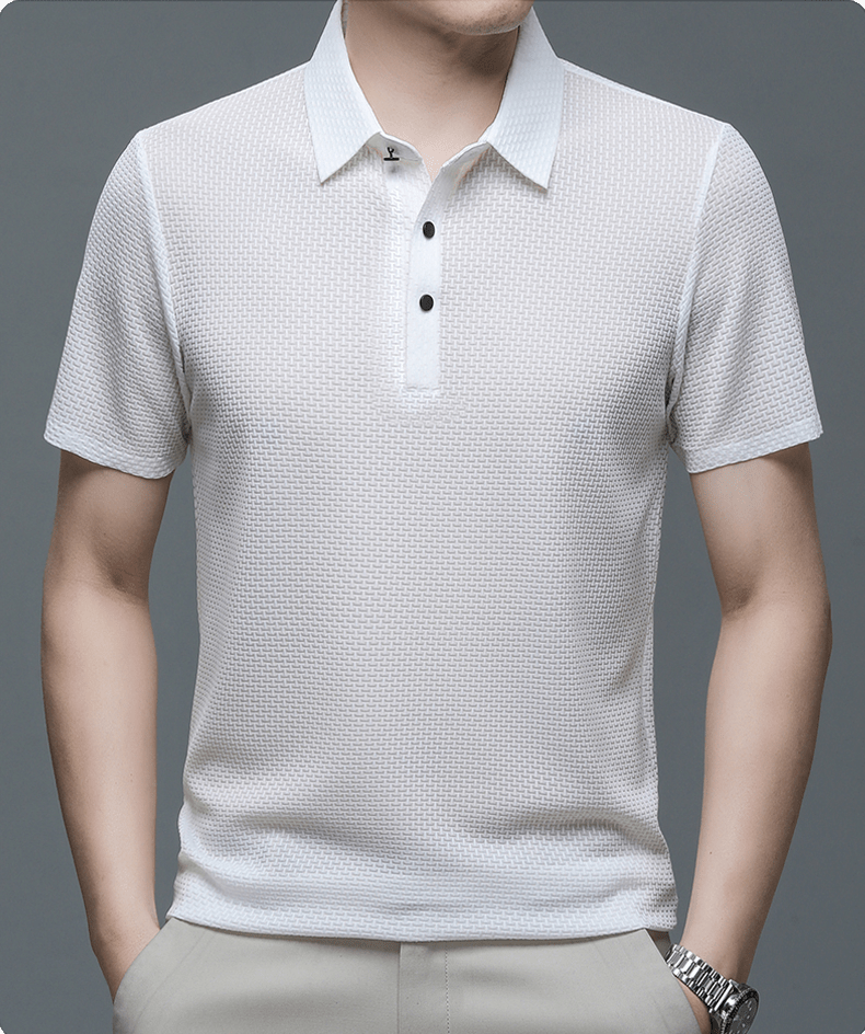 Mannen Polo Shirt Structuur en Comfortabele Pasvorm