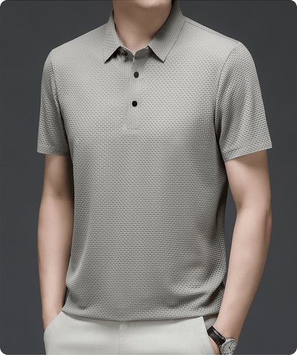 Mannen Polo Shirt Structuur en Comfortabele Pasvorm