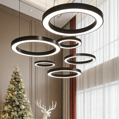 Industriële LED Ring Hanglamp 6000K Met IP42 En Acryl Diffuser