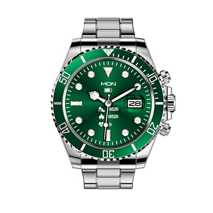 Multifunctioneel Heren Smartwatch met Bluetooth Gespreksfunctie – Roestvrijstalen Band met Draaibare Bezel – Hartslagmeting & Fitnesstracking