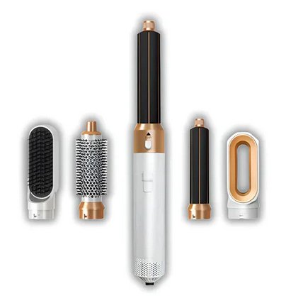 Professionele 5-in-1 airstyler met opzetstukken en luchttechnologie voor drogen, krullen, volume en glad haar