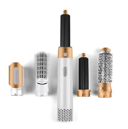 Professionele 5-in-1 airstyler met opzetstukken en luchttechnologie voor drogen, krullen, volume en glad haar