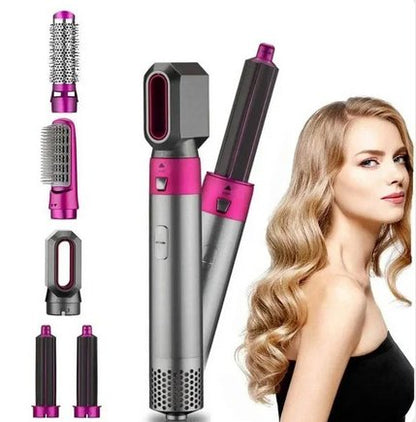 Professionele 5-in-1 airstyler met opzetstukken en luchttechnologie voor drogen, krullen, volume en glad haar