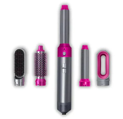 Professionele 5-in-1 airstyler met opzetstukken en luchttechnologie voor drogen, krullen, volume en glad haar