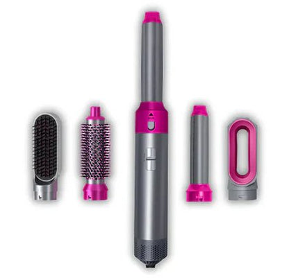Professionele 5-in-1 airstyler met opzetstukken en luchttechnologie voor drogen, krullen, volume en glad haar
