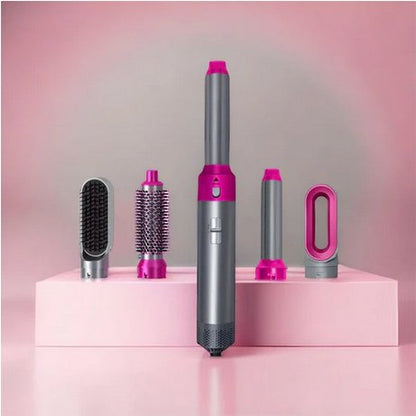 Professionele 5-in-1 airstyler met opzetstukken en luchttechnologie voor drogen, krullen, volume en glad haar