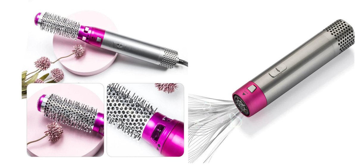 Professionele 5-in-1 airstyler met opzetstukken en luchttechnologie voor drogen, krullen, volume en glad haar