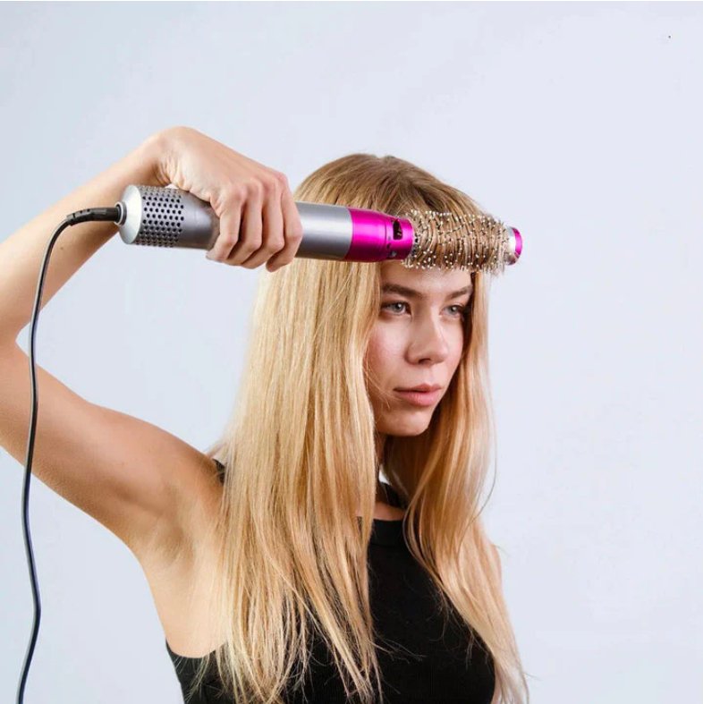 Professionele 5-in-1 airstyler met opzetstukken en luchttechnologie voor drogen, krullen, volume en glad haar