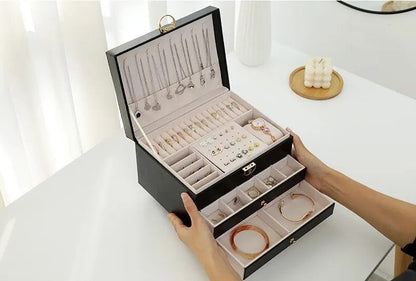 Luxe Sieradendoos met Meerdere Lagen – Elegante Opbergbox voor Sieraden