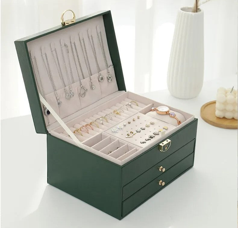 Luxe Sieradendoos met Meerdere Lagen – Elegante Opbergbox voor Sieraden