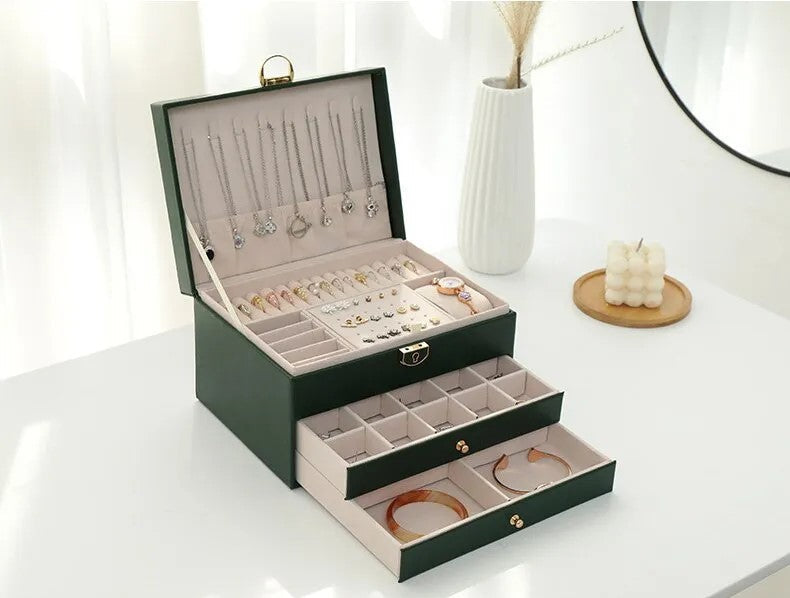 Luxe Sieradendoos met Meerdere Lagen – Elegante Opbergbox voor Sieraden