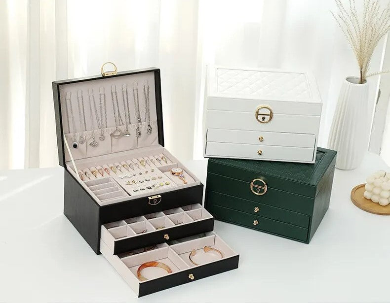 Luxe Sieradendoos met Meerdere Lagen – Elegante Opbergbox voor Sieraden