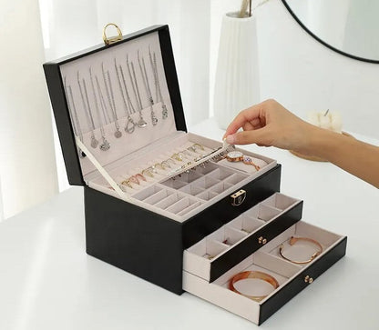 Luxe Sieradendoos met Meerdere Lagen – Elegante Opbergbox voor Sieraden