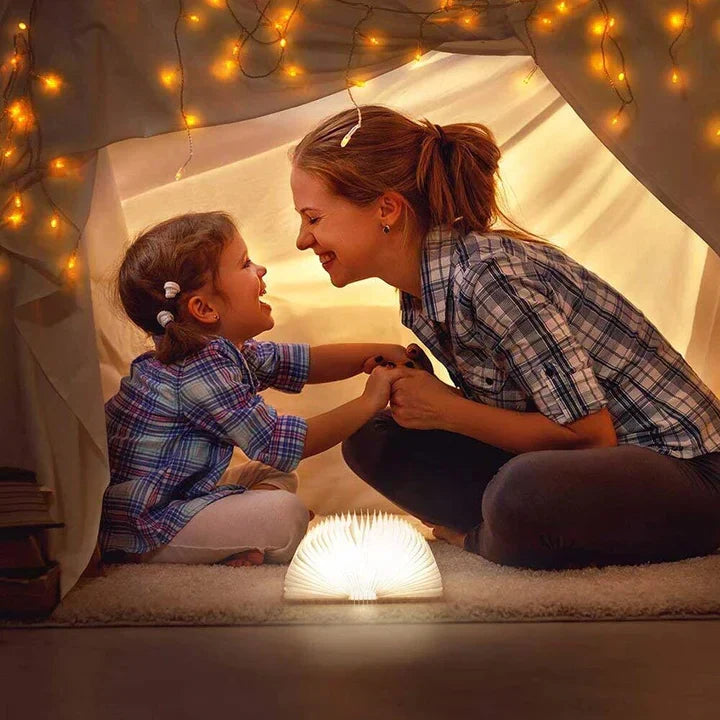 Boeklamp LED met Warm Licht – Decoratieve Houten Lamp in Boekvorm voor Sfeervolle Verlichting