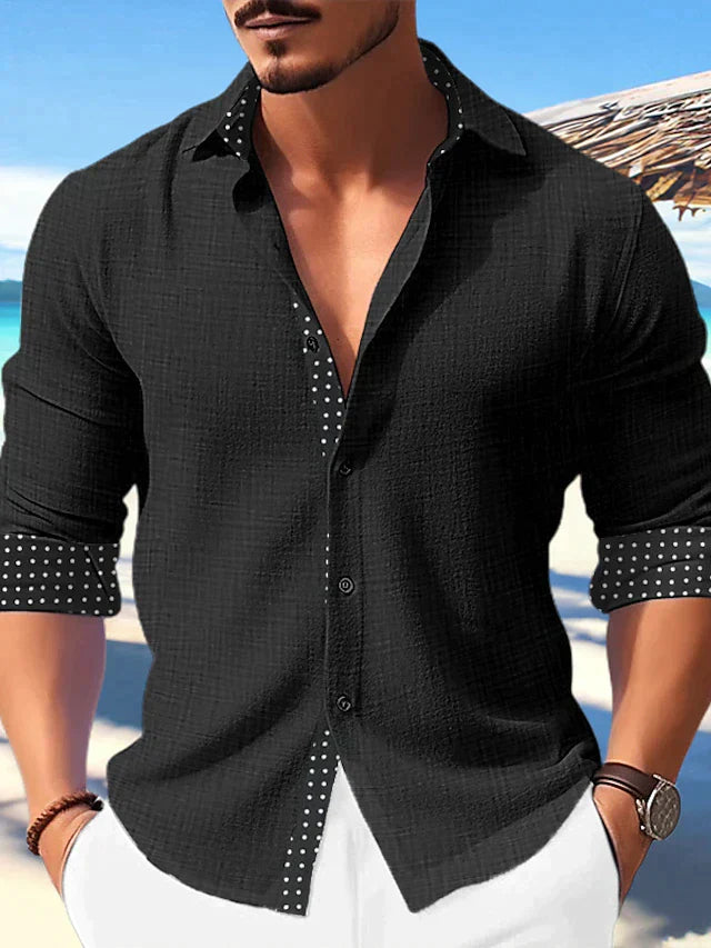 Herenshirt Lange Mouwen Casual Stijl Mannen Overhemd