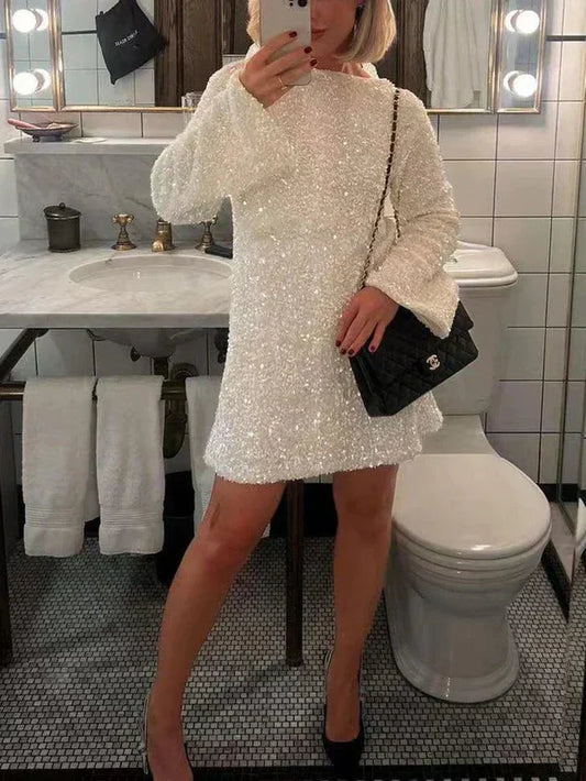 Dames Glitterjurk Feestelijke Pasvorm - StudioMarella