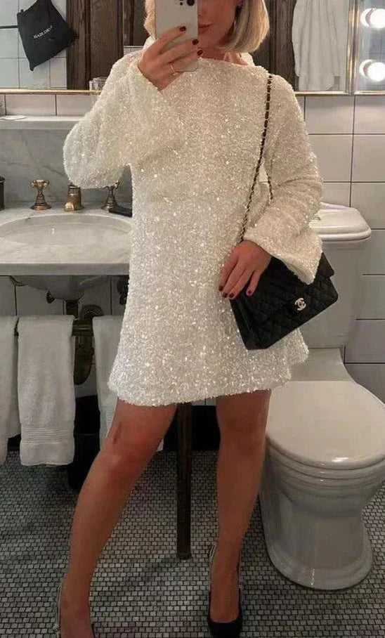 Glamour Cocktail Jurk Glitter Feestjurk voor Vrouw