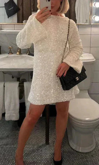 Glamour Cocktail Jurk Glitter Feestjurk voor Vrouw