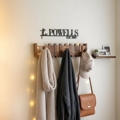 Decoratieve Wandkapstok Hout Piano-Design 4-8 Haken Hallway Organizer Scandinavisch Interieur Garderobe
