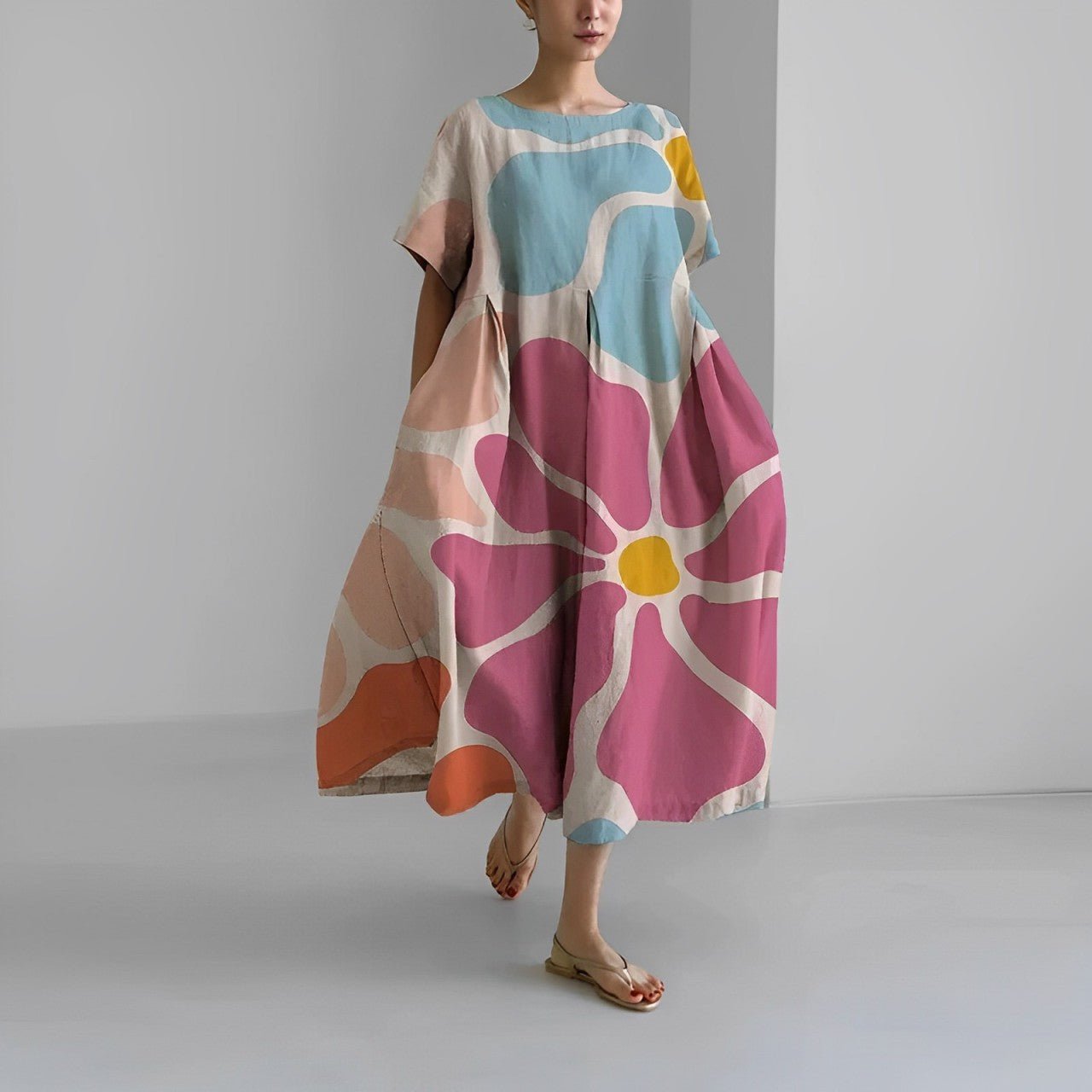 Maxi Jurk Vrouw Bohemian Bloemenprint Zomerjurk - StudioMarella