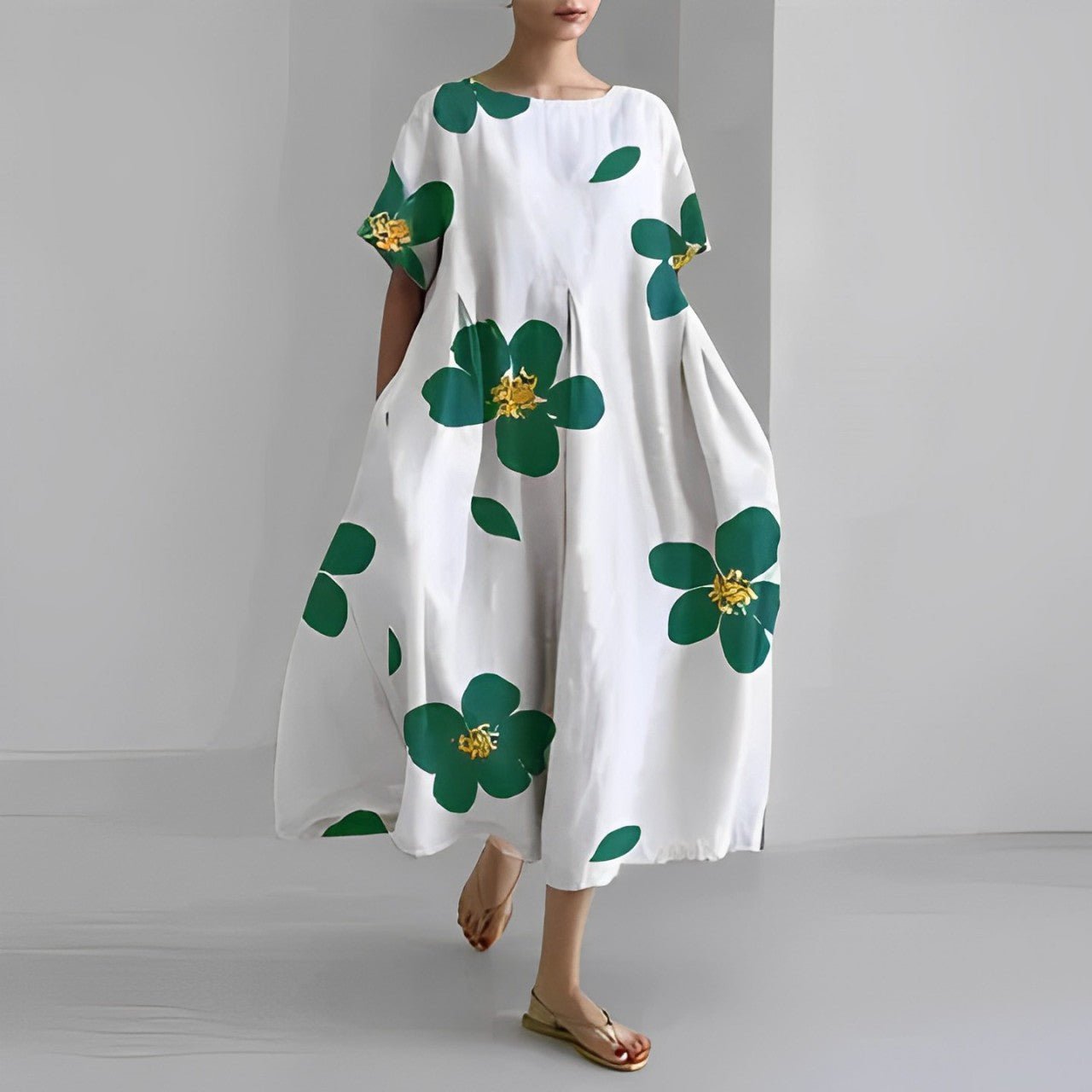 Maxi Jurk Vrouw Bohemian Bloemenprint