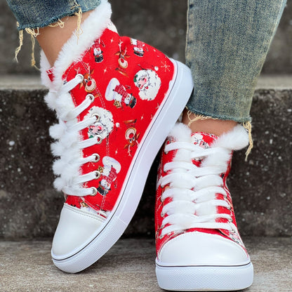 Dames Sneakers Kerst Fleecevoering Warm en Comfortabel - StudioMarella
