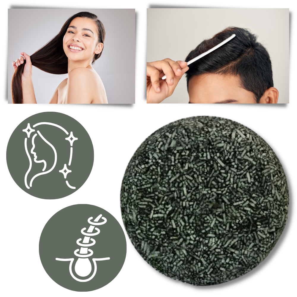 Natuurlijke Haar Verdonkeringsshampoo Bar Grijshaar 55g Plantaardig