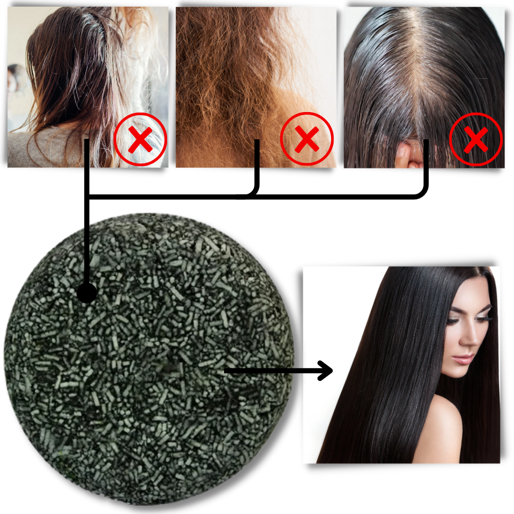 Natuurlijke Haar Verdonkeringsshampoo Bar Grijshaar 55g Plantaardig