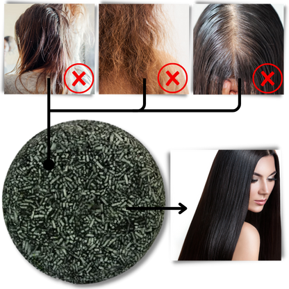 Natuurlijke Haar Verdonkeringsshampoo Bar Grijshaar 55g Plantaardig