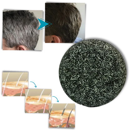 Natuurlijke Haar Verdonkeringsshampoo Bar Grijshaar 55g Plantaardig