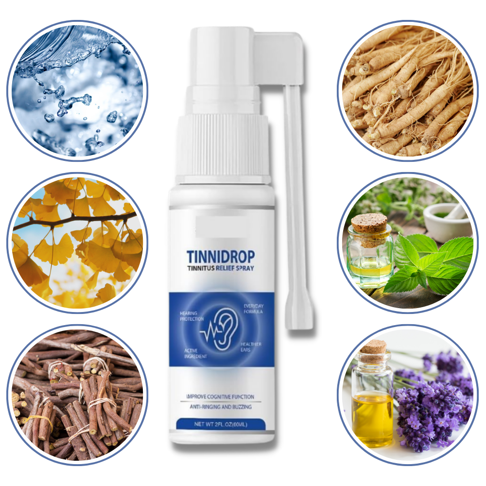 Natuurlijke Oorspray met Ginkgo & Ginseng 60ml - Voor Gehoorwelzijn - Sprayvorm voor Eenvoudige Toepassing